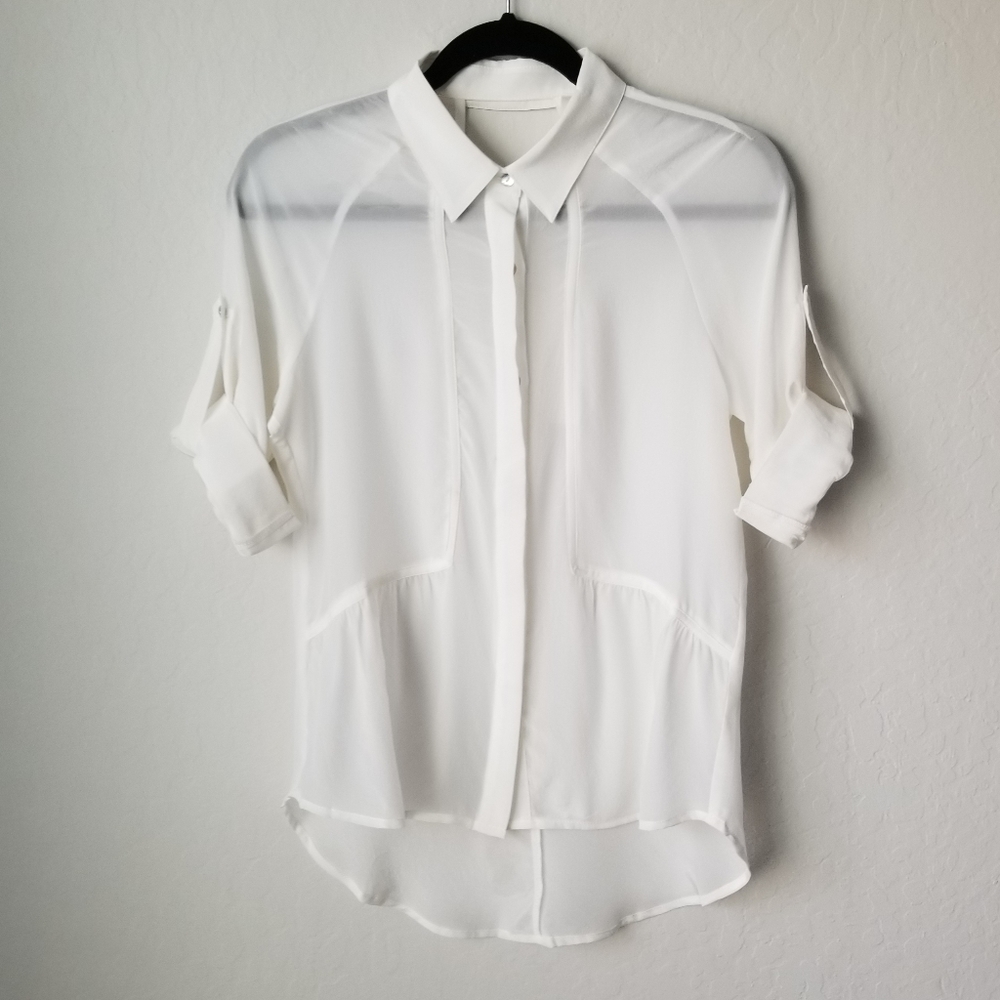 NWT Line & Dot Silk Blouse Small